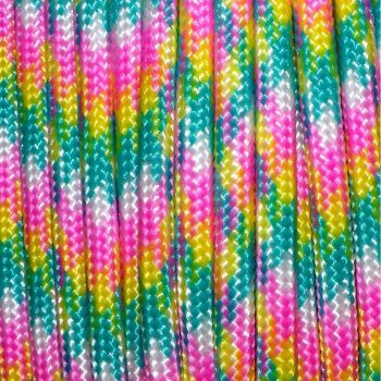 Custom Cable in Hippy Days Paracord Material by Loopy Looms