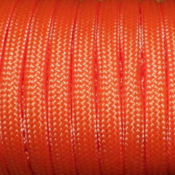 Custom Cable in Orangeish Yellow Paracord Material by Loopy Looms
