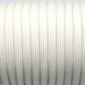 Custom Cable in Simply White Paracord Material by Loopy Looms