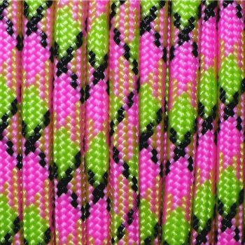 Custom Cable in Watermelon Paracord Material by Loopy Looms