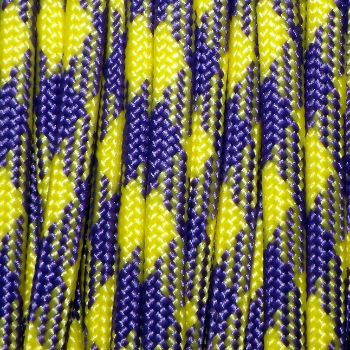 Custom Cable in Yellow Purple Paracord Material by Loopy Looms